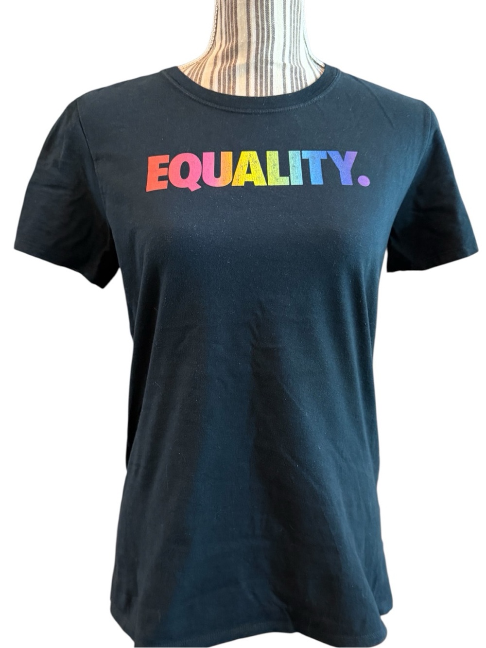 Nike Black Women's Tee with Rainbow EQUALITY Graphic